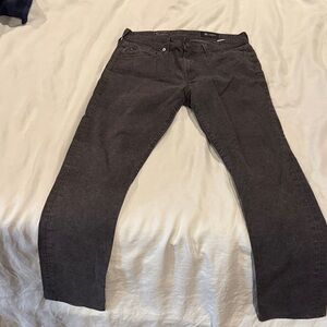 AG Adriano Goldschmied Men's Dark Gray Straight Jeans